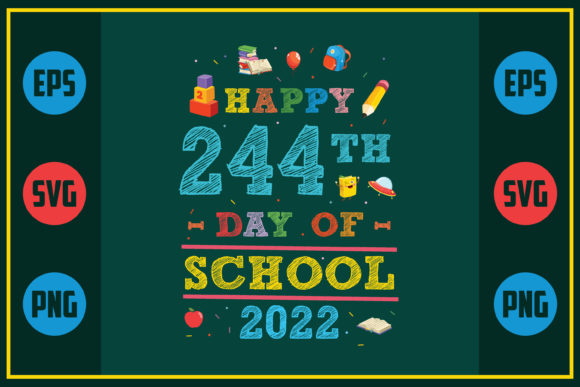 Happy 244th Day of School Graphics & Crafts